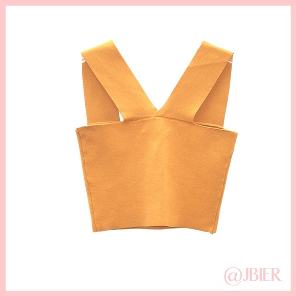 SEEK Yellow Crop Top - Picture 3 of 4